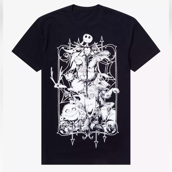 Vintage Disney The Nighmare Before Christmas Metal Tee Top T-shirt Black XL - Picture 1 of 8
